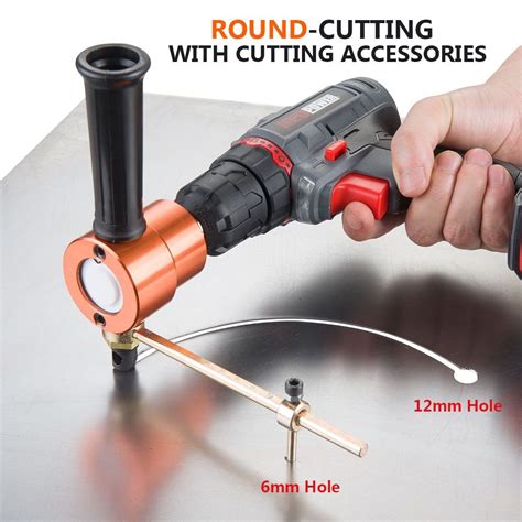 sheet metal cutting drill attachment